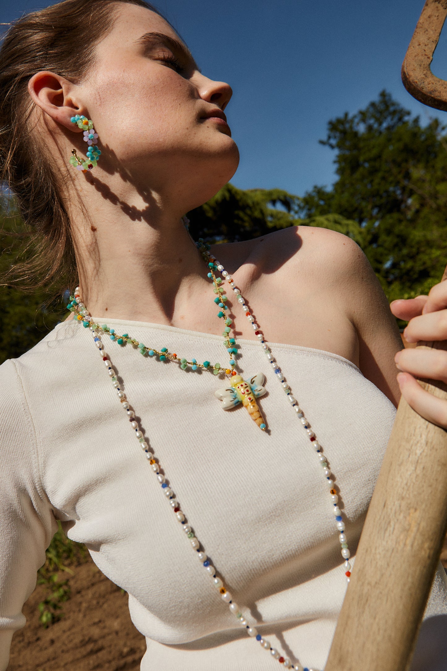 Pendientes medianos naturaleza Fiorellini Cashfana