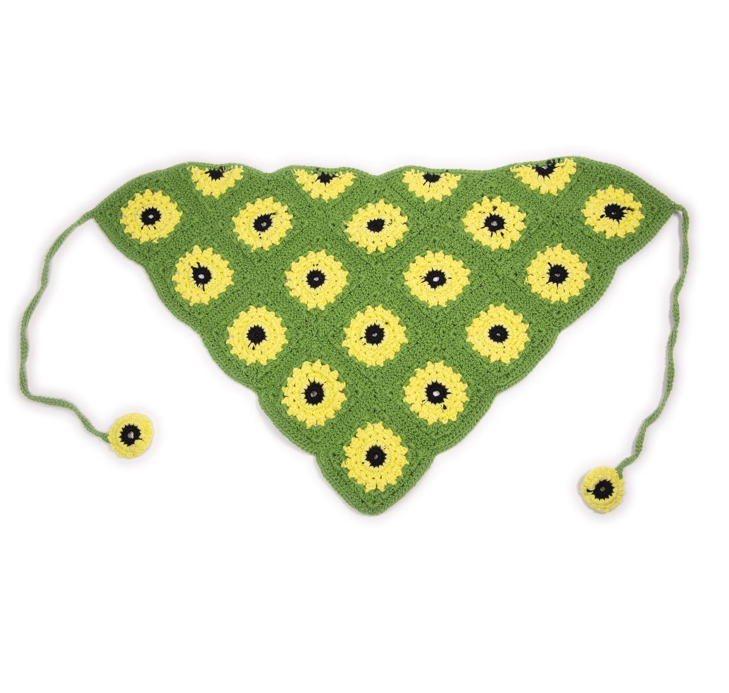 SUNFLOWER, CROCHET BANDANA