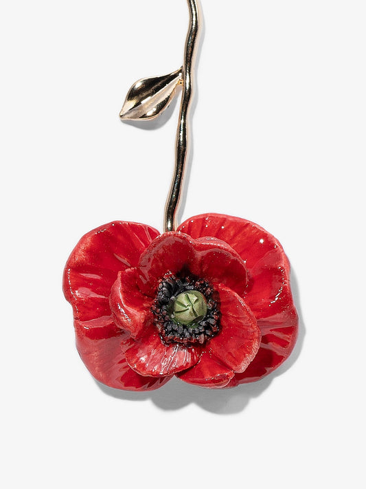 LONG POPPY EARRINGS