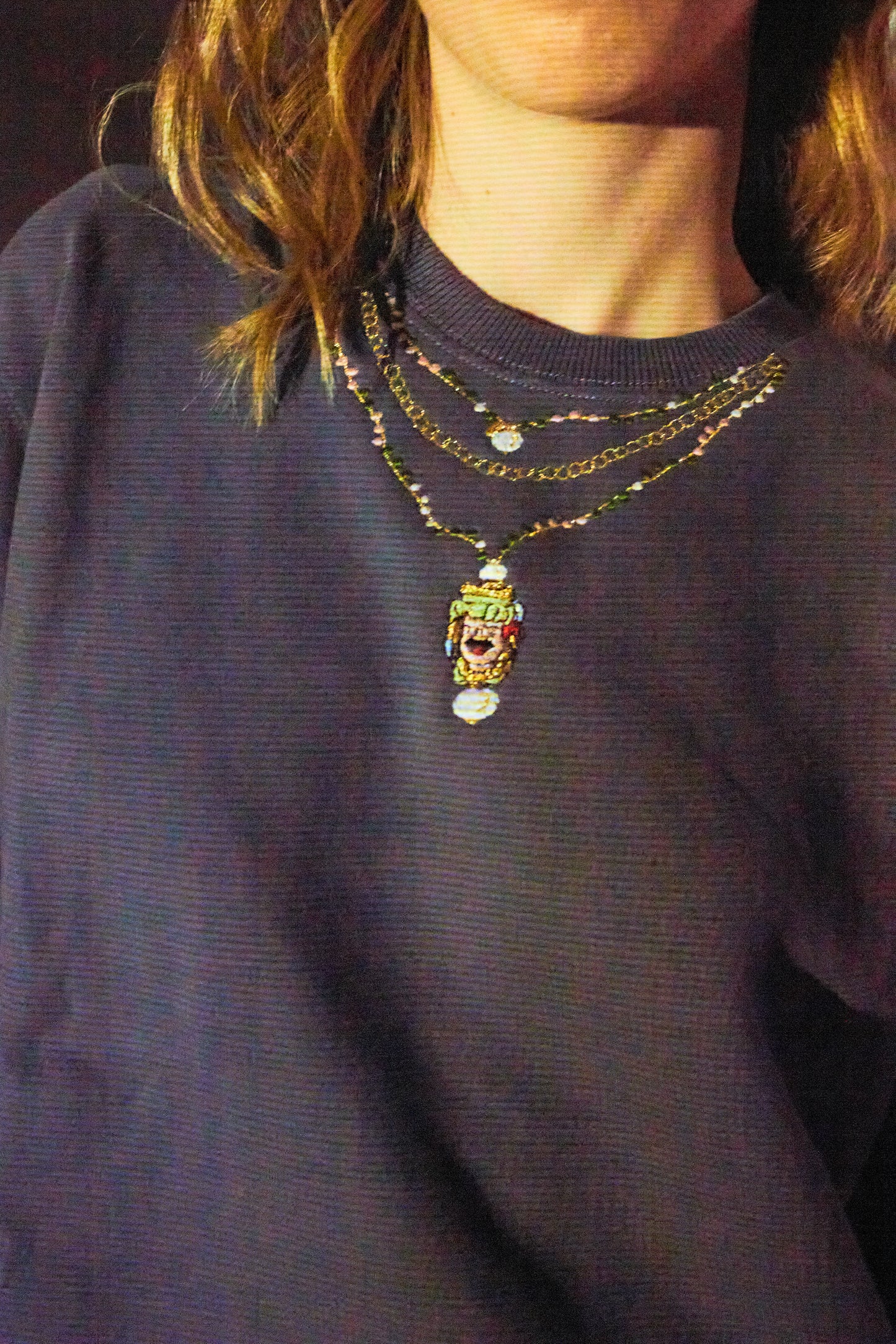 Sudadera algodón testa di moro Abbraccio Cashfana