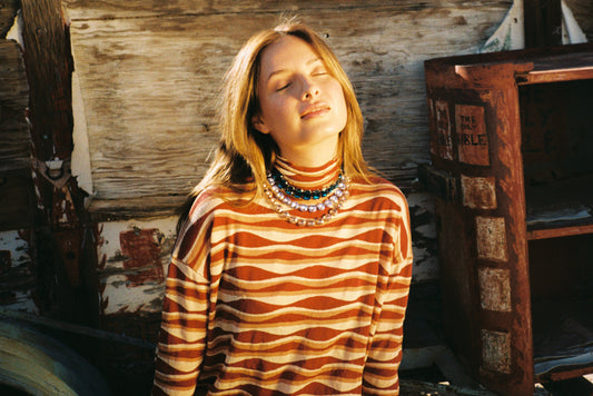 Collar de cristales Baby peach Cashfana