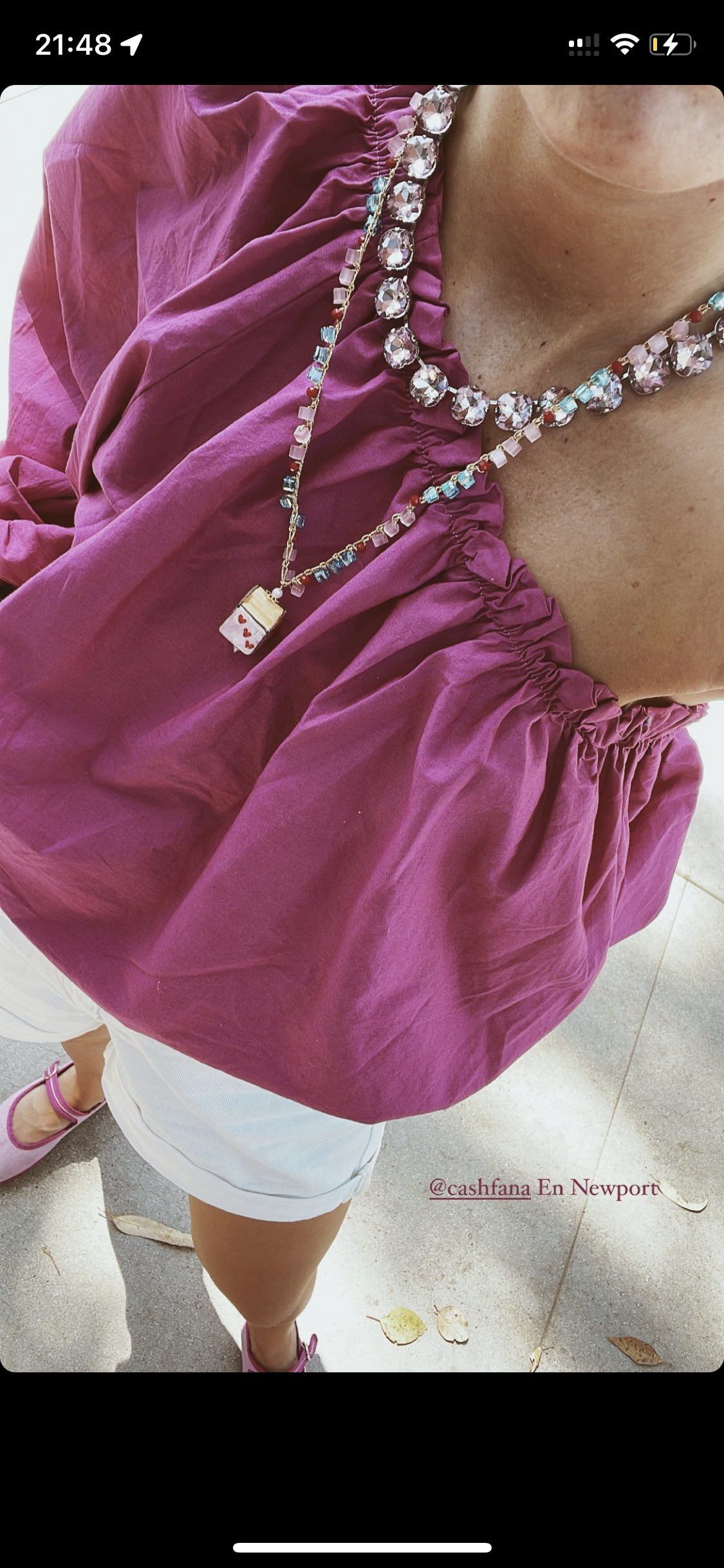 Collar de cristales Baby rose Cashfana