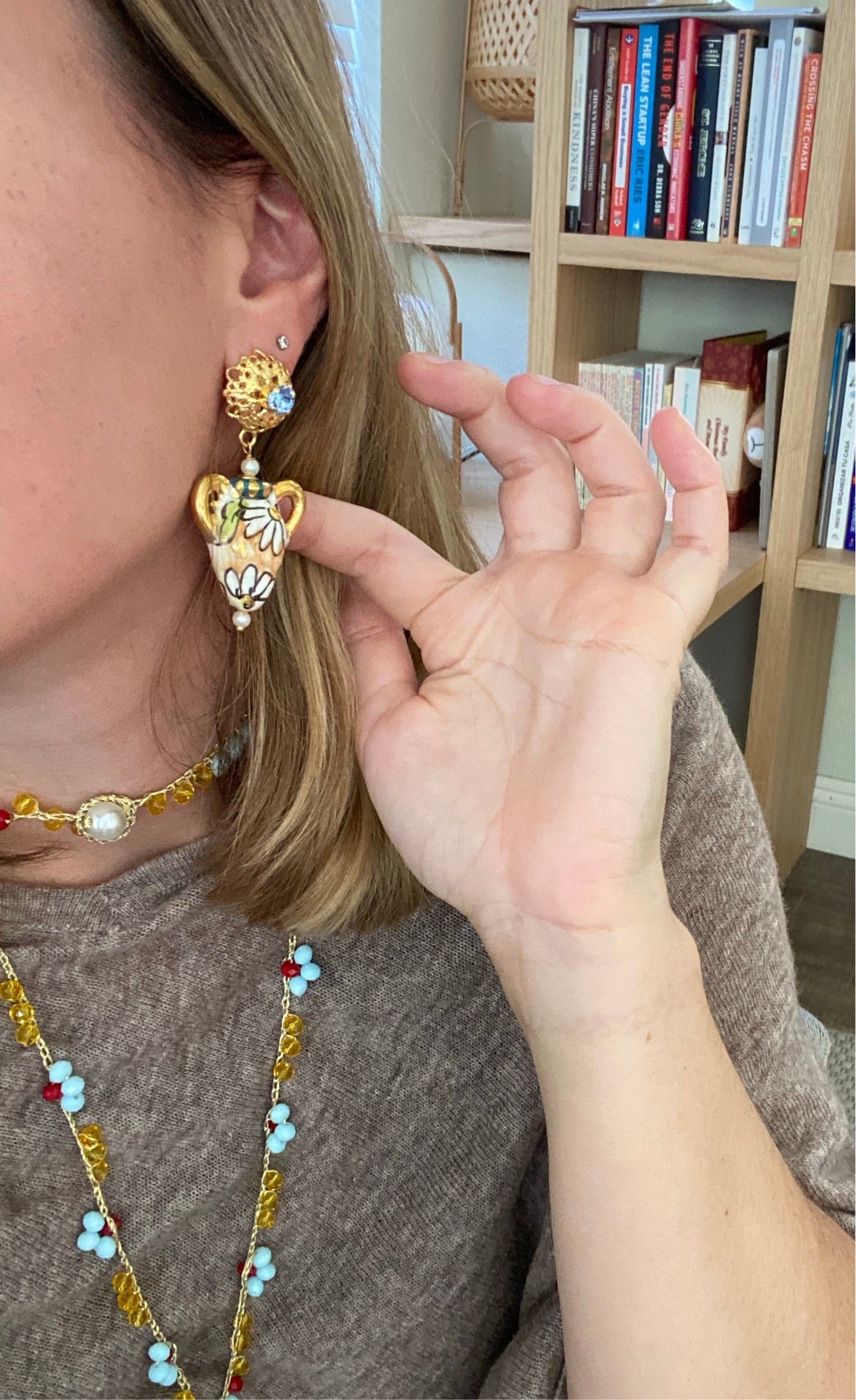 Pendientes de cerámica Anfora Cashfana