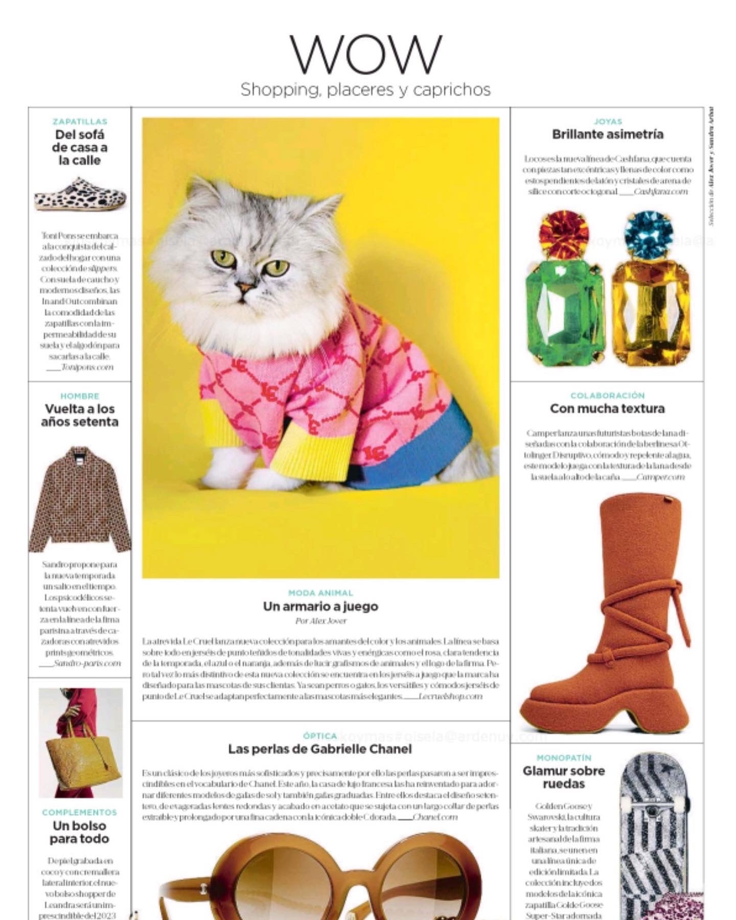 Pendientes con piedras grandes en colores contrastados: ámbar y azul, verde y rojo. En WOW magazine.