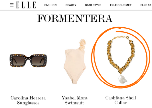 ELLE's jewelry feature in their style guide for different getaways