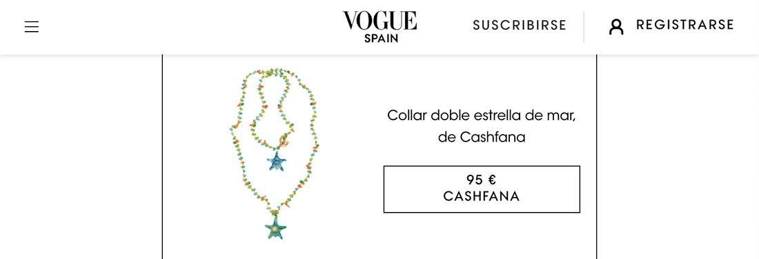 CASHFANA's Starfish Necklace Featured In VOGUE
