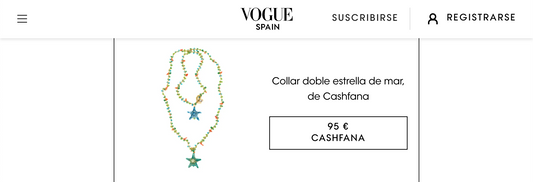 CASHFANA's Starfish Necklace Featured In VOGUE