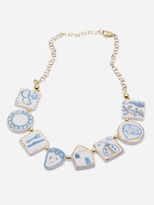 LITTLE BLUE CERAMICS NECKLACE