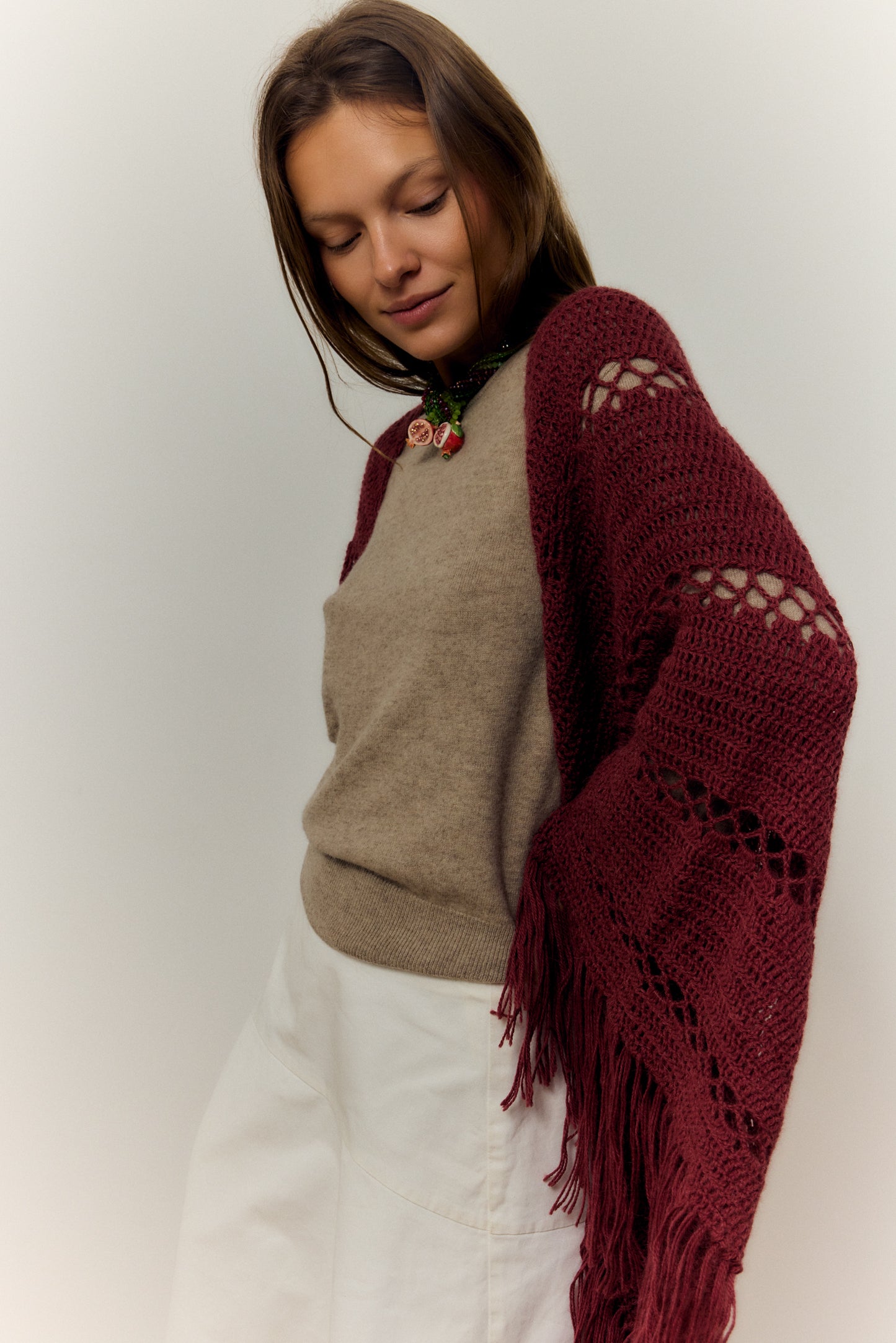 GRANADAS CHOCKER, NECKLACE WITH TWO POMETERY-SHAPED CERAMICS