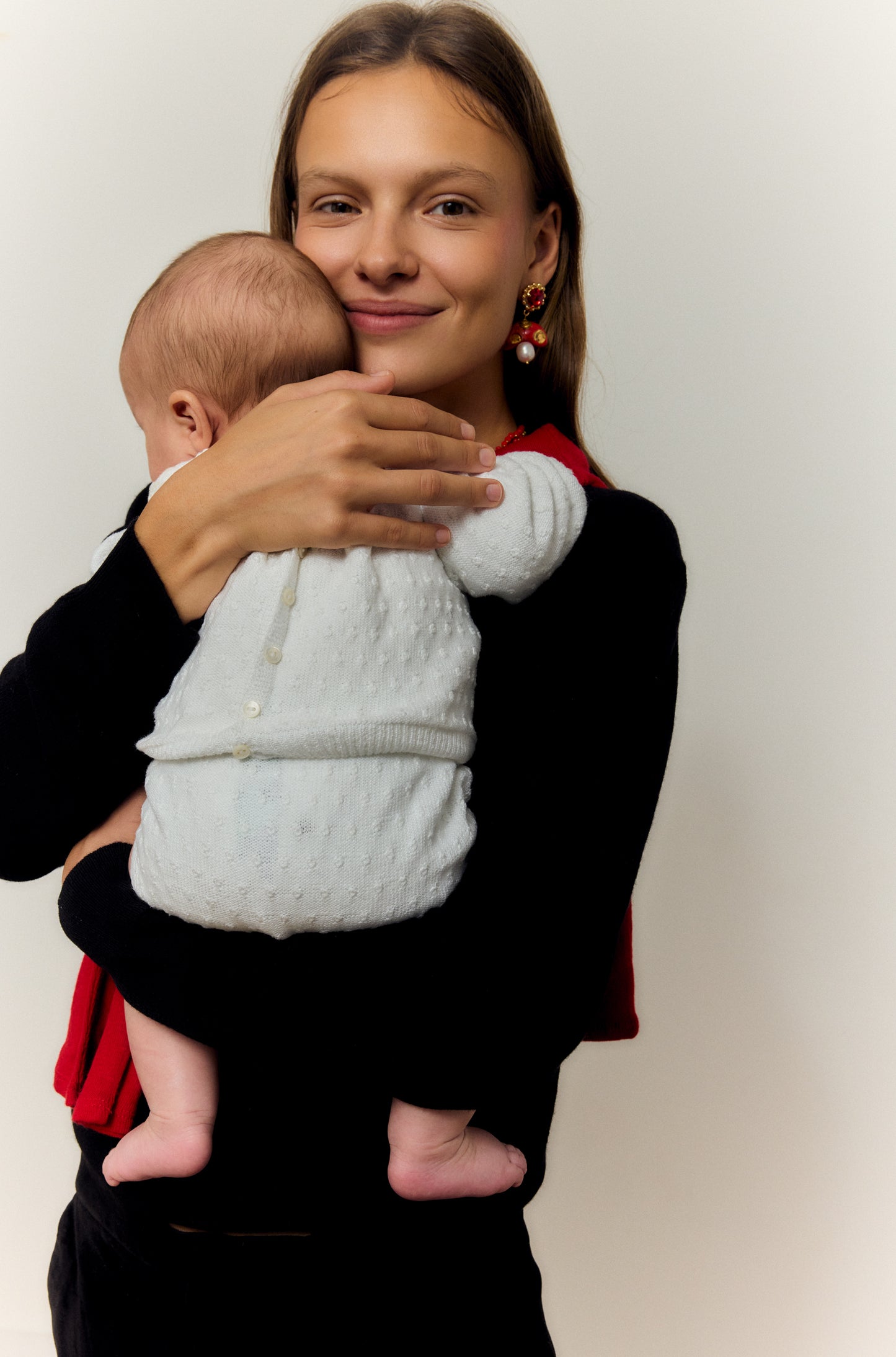 MINI CHAMPI ROJO, PENDIENTES COLGANTES