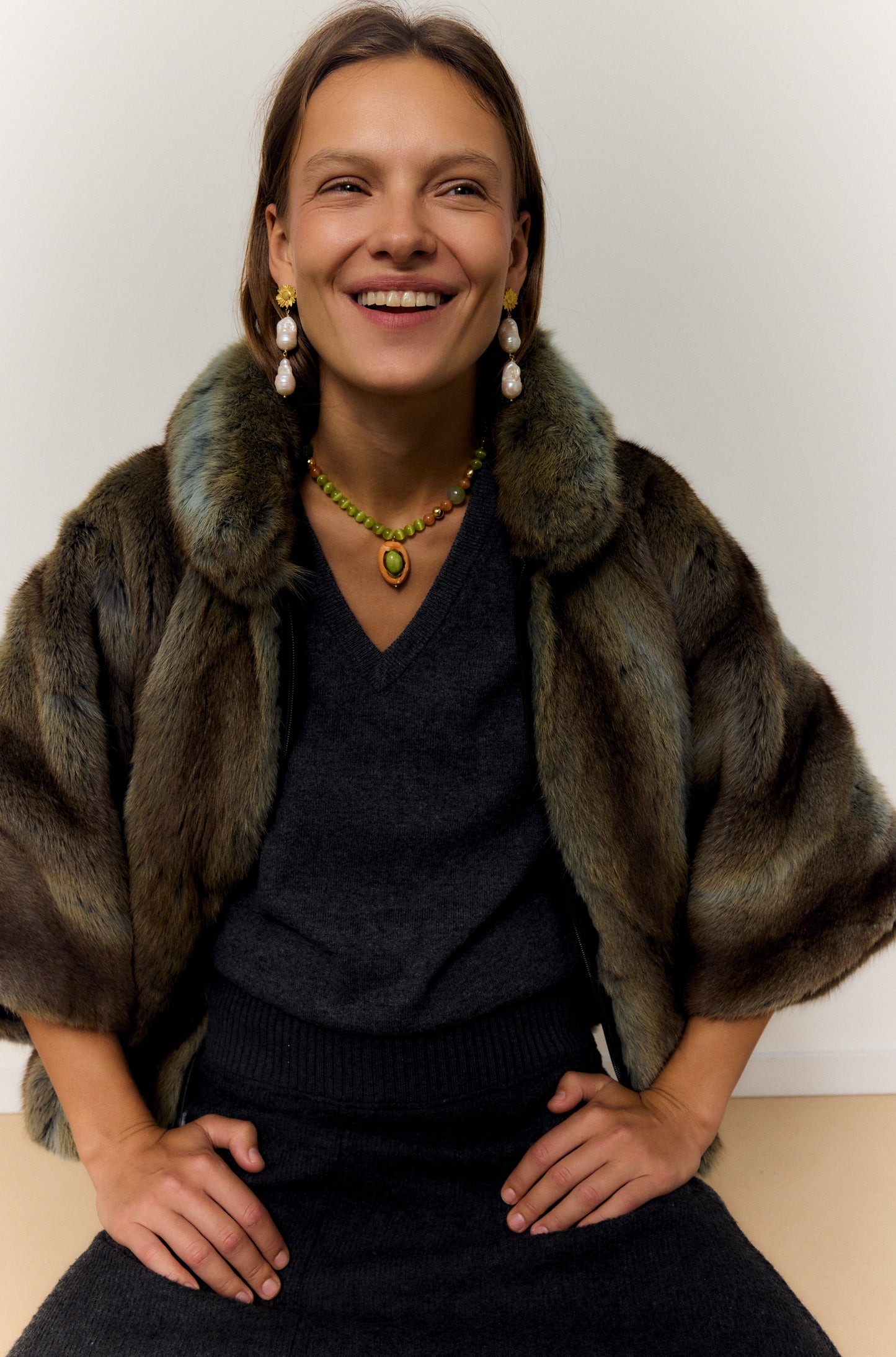 GEMA AMANECER, COLLAR CON CERÁMICA EN FORMA DE GEMA