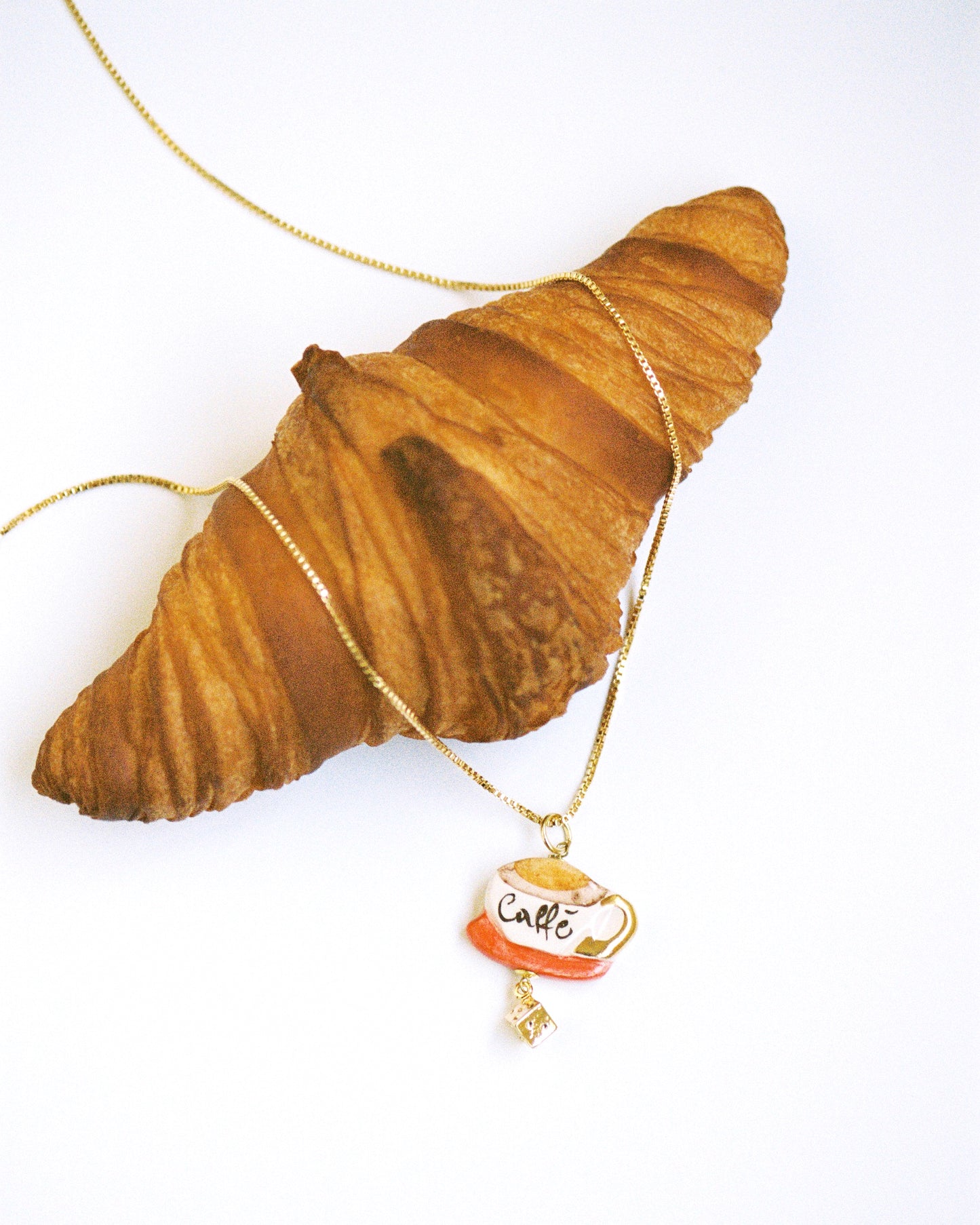 COFFEE, MEDIUM NECKLACE WITH CERAMIC COFFEE CUP