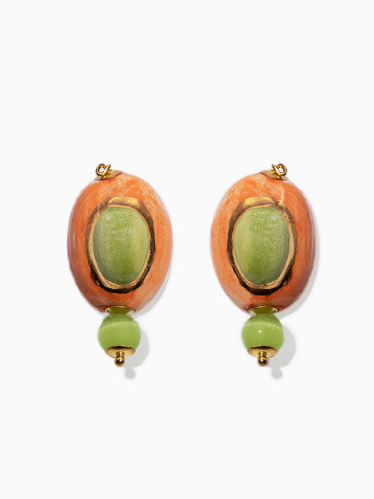 MINI GEMA AMANECER, PENDIENTES DE GEMAS DE CERÁMICA