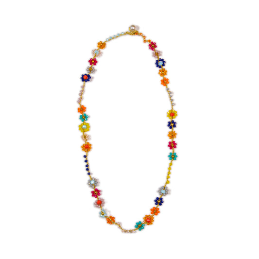 Long Hydrangea crystal necklace