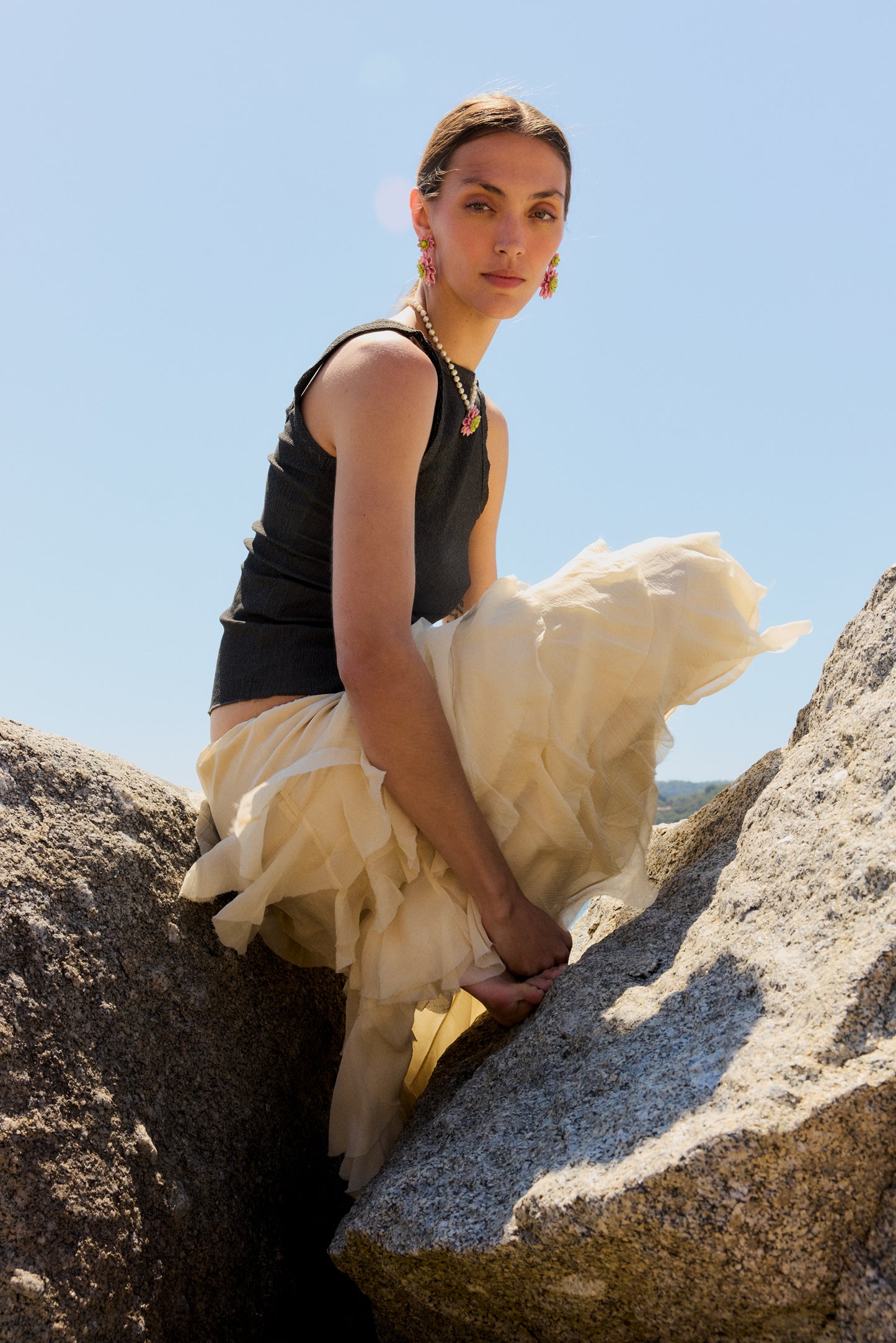 Pendientes allegra combinados con collar fiorella