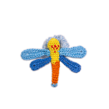 Dragonfly raffia scrunchie