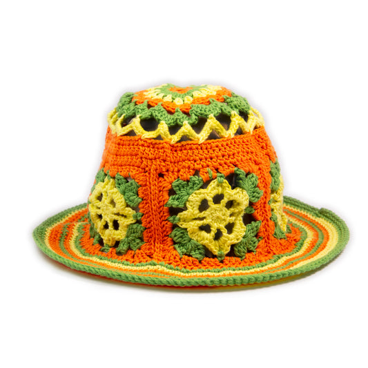Orange crochet hat