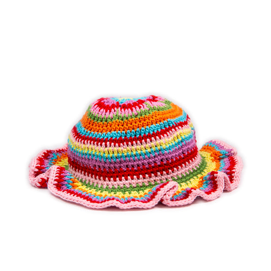 Gorros de crochet multicolor
