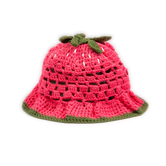 Strawberry crochet hat
