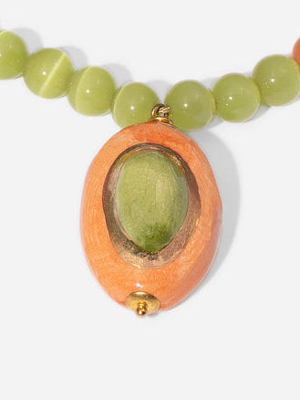 GEMA AMANECER, COLLAR CON CERÁMICA EN FORMA DE GEMA