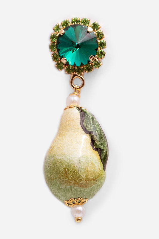 MINI PERA, CERAMIC PEAR-SHAPED EARRINGS