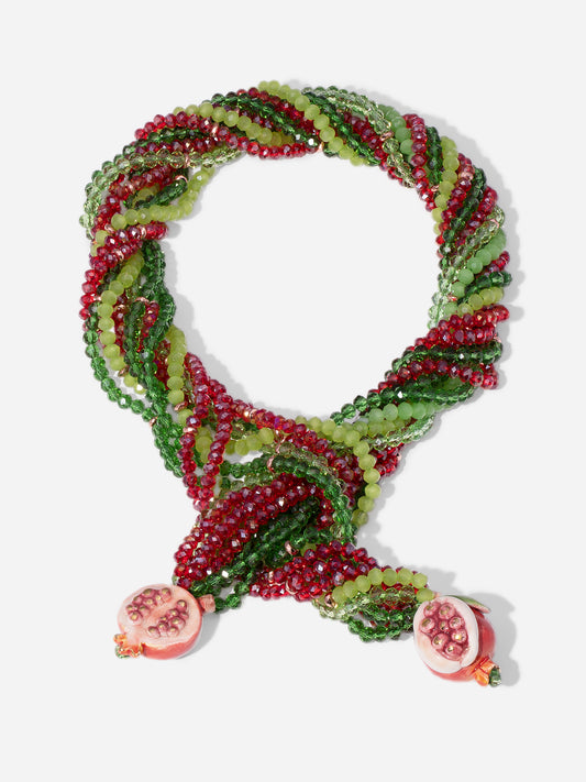 GRANADAS CHOCKER, NECKLACE WITH TWO POMETERY-SHAPED CERAMICS