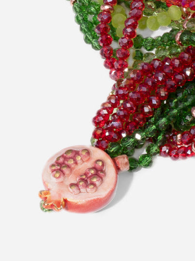 GRANADAS CHOCKER, NECKLACE WITH TWO POMETERY-SHAPED CERAMICS