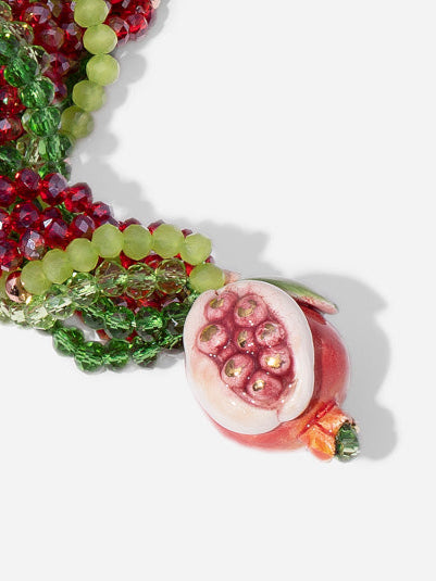 GRANADAS CHOCKER, NECKLACE WITH TWO POMETERY-SHAPED CERAMICS