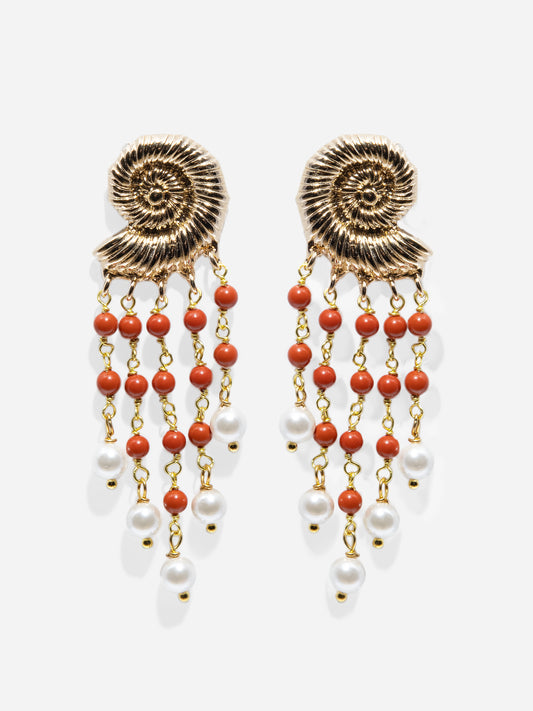 Coral earrings
