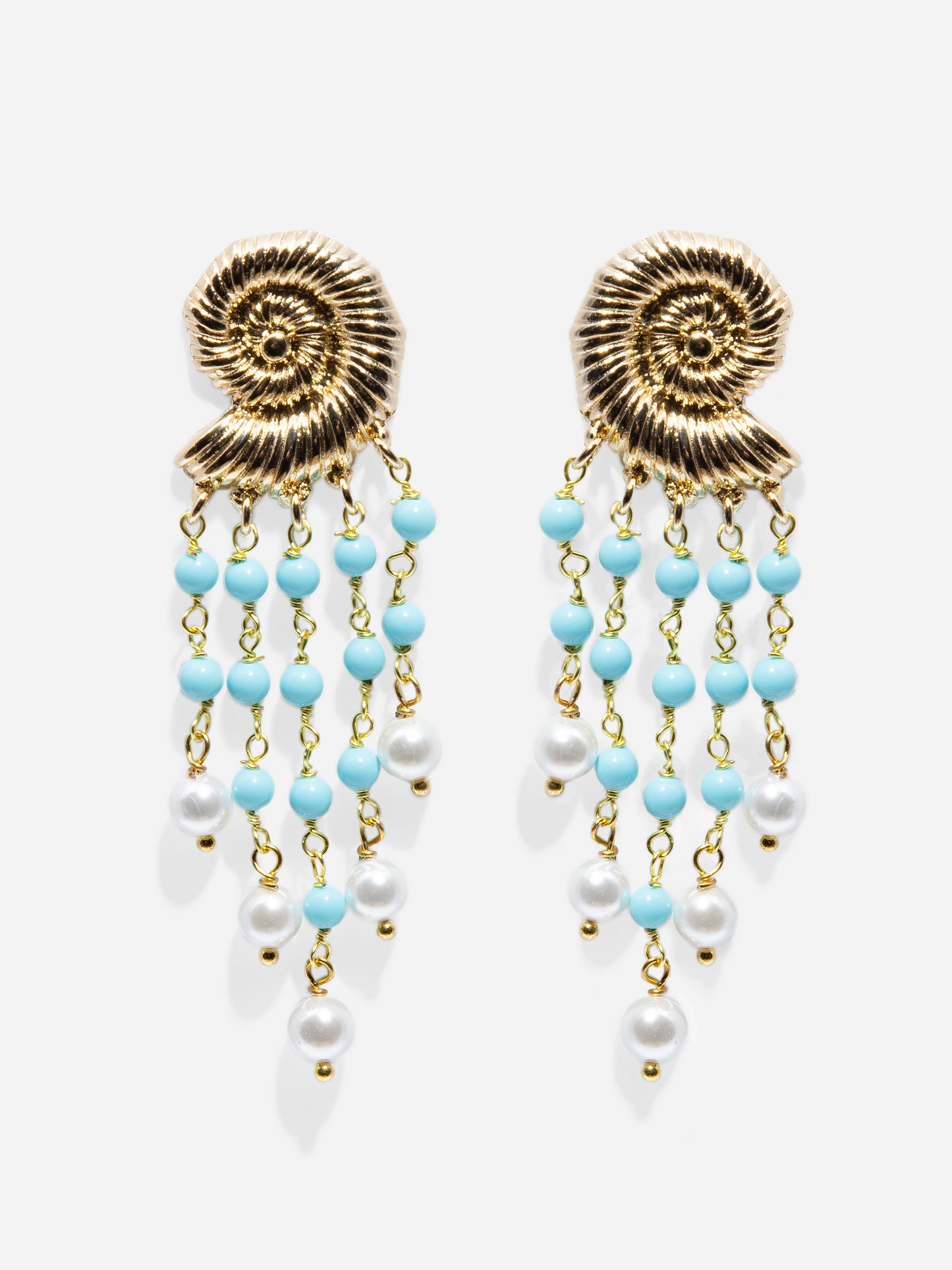 PENDIENTES MAR, PENDIENTES LARGOS CON PERLAS Y TURQUESAS