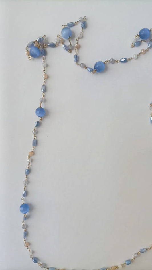 Collar largo de piedras Tierra
